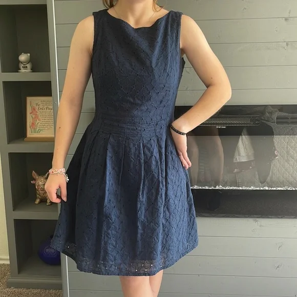 Uniqlo | Dresses | Blue Spring Dress | Poshmark